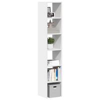 Bogreoler stabelbare 2 stk. 30x30x80 cm konstrueret træ hvid
