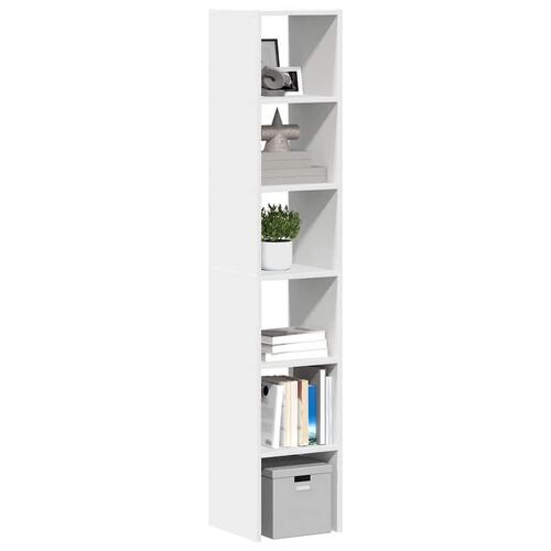 Bogreoler stabelbare 2 stk. 30x30x80 cm konstrueret træ hvid