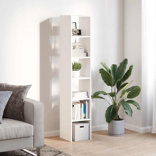 Bogreoler stabelbare 2 stk. 30x30x80 cm konstrueret træ hvid