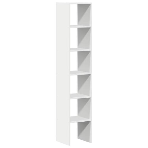 Bogreoler stabelbare 2 stk. 30x30x80 cm konstrueret træ hvid