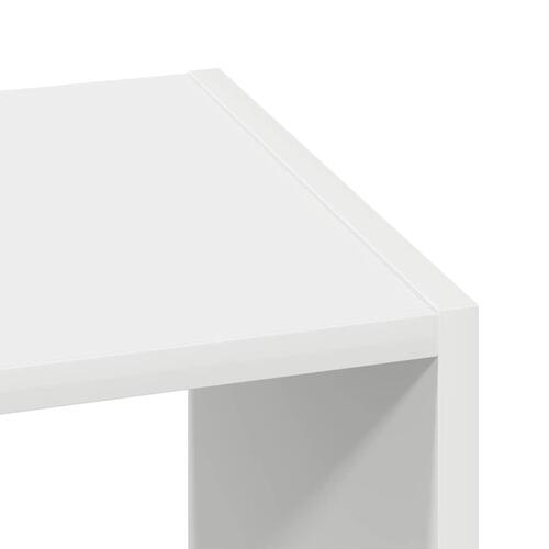 Bogreoler stabelbare 2 stk. 30x30x80 cm konstrueret træ hvid