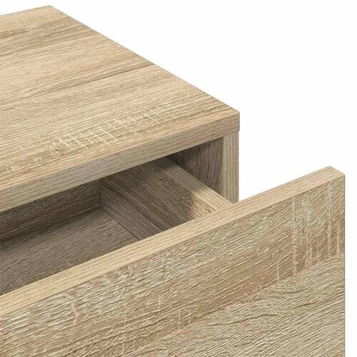 Væghylde med skuffer 60x26,5x15 cm konstrueret træ sonoma-eg