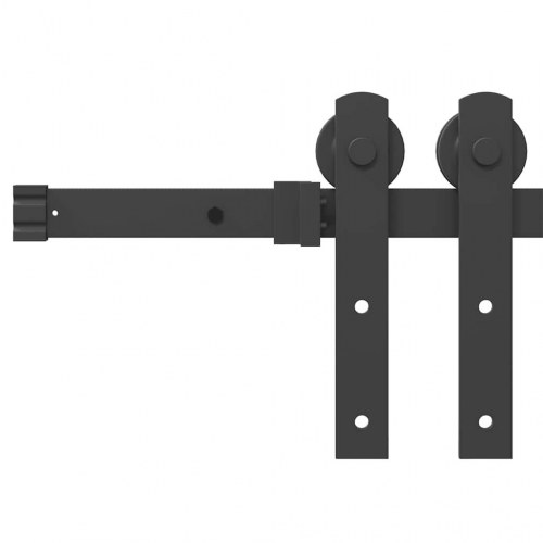 Skinnesæt til skydedør 152 cm - sort