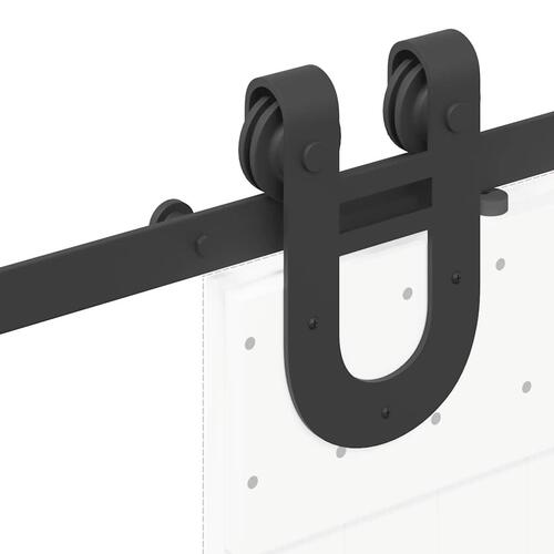 Skinnesæt til skydedør 200 cm stål sort