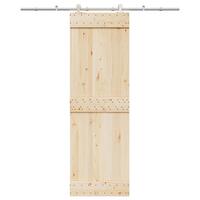 Hardwarekit til skydedør 200 cm rustfrit stål sølvfarvet