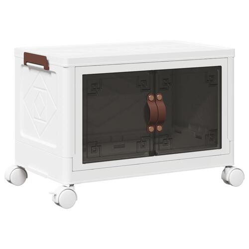 Stabelbar opbevaringskasse med hjul 28 L 48,5x29,5x33 cm