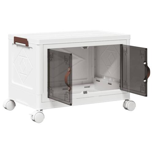 Stabelbar opbevaringskasse med hjul 28 L 48,5x29,5x33 cm