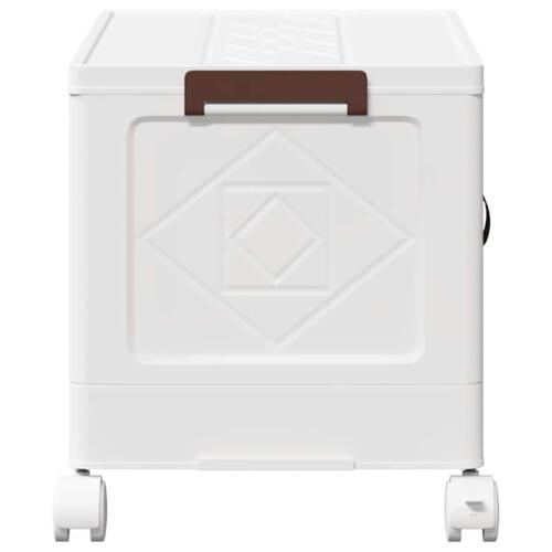 Stabelbar opbevaringskasse med hjul 28 L 48,5x29,5x33 cm