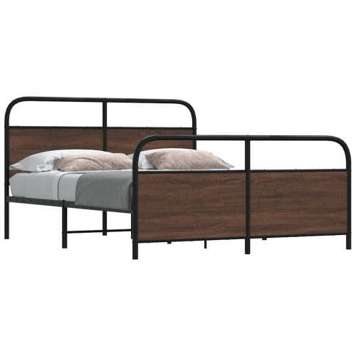 Sengeramme uden madras 150 x 200 cm - brun egetræsfarve