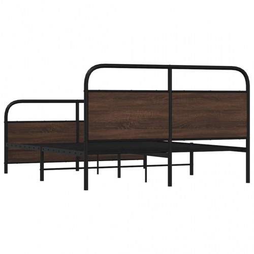 Sengeramme uden madras 150 x 200 cm - brun egetræsfarve