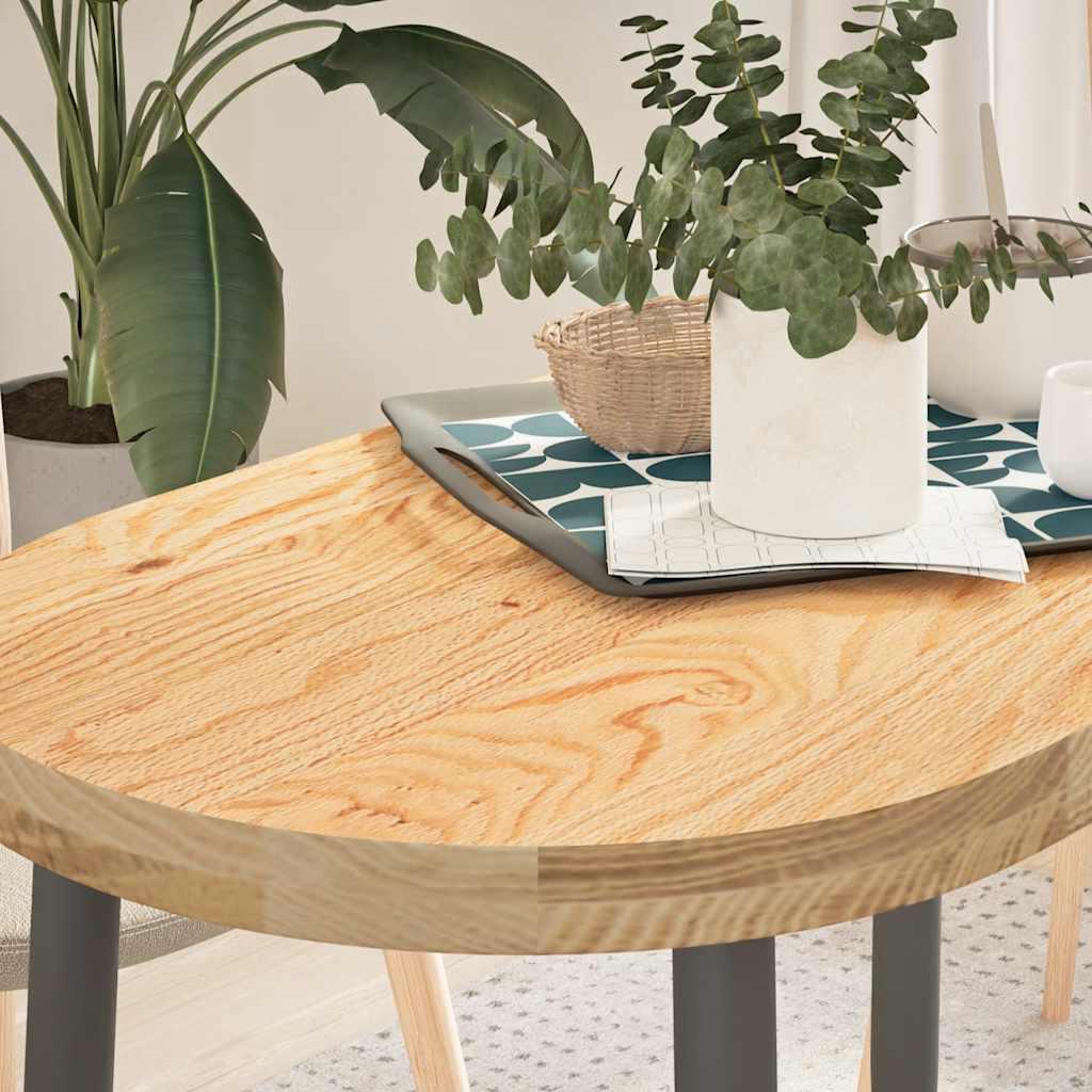Bordplade 100x50x4 Cm Massivt Egetræ Oval