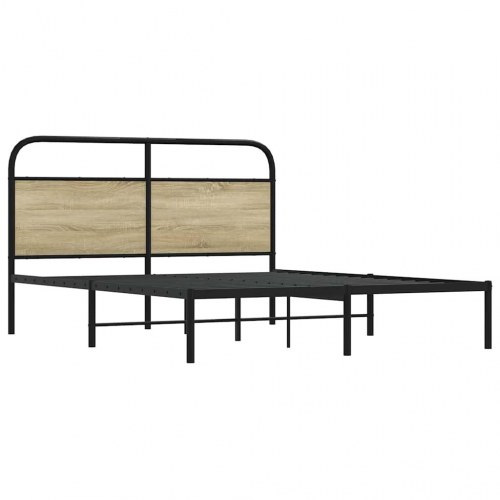 Sengeramme 150 x 200 cm med sengegavl - sonoma-eg