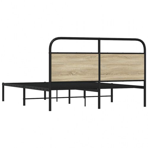 Sengeramme 150 x 200 cm med sengegavl - sonoma-eg