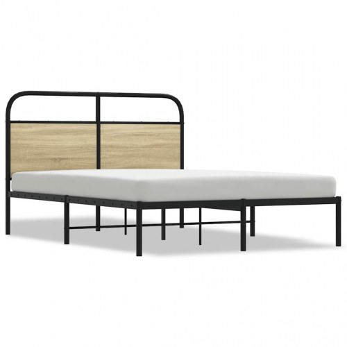 Sengeramme 120 x 190 cm uden madras med sengegavl - sonoma-eg