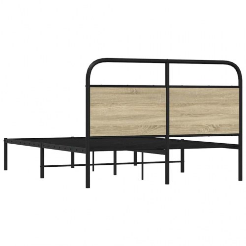 Sengeramme 120 x 190 cm uden madras med sengegavl - sonoma-eg