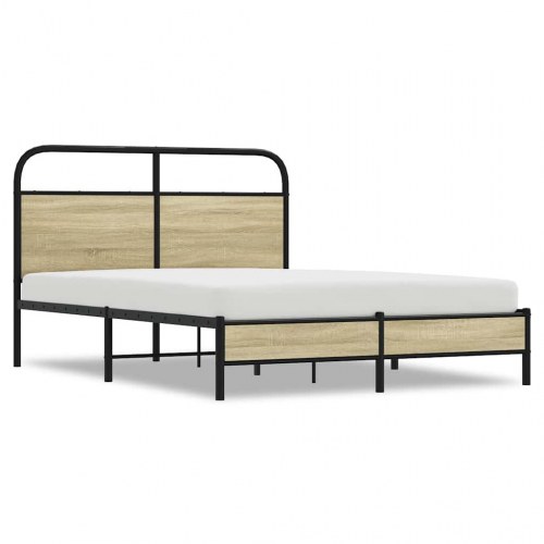 Sengeramme 135 x 190 cm med sengegavl - sonoma-eg