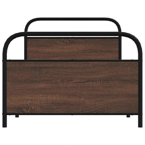 Sengeramme 100 x 190 cm uden madras - brun egetræ
