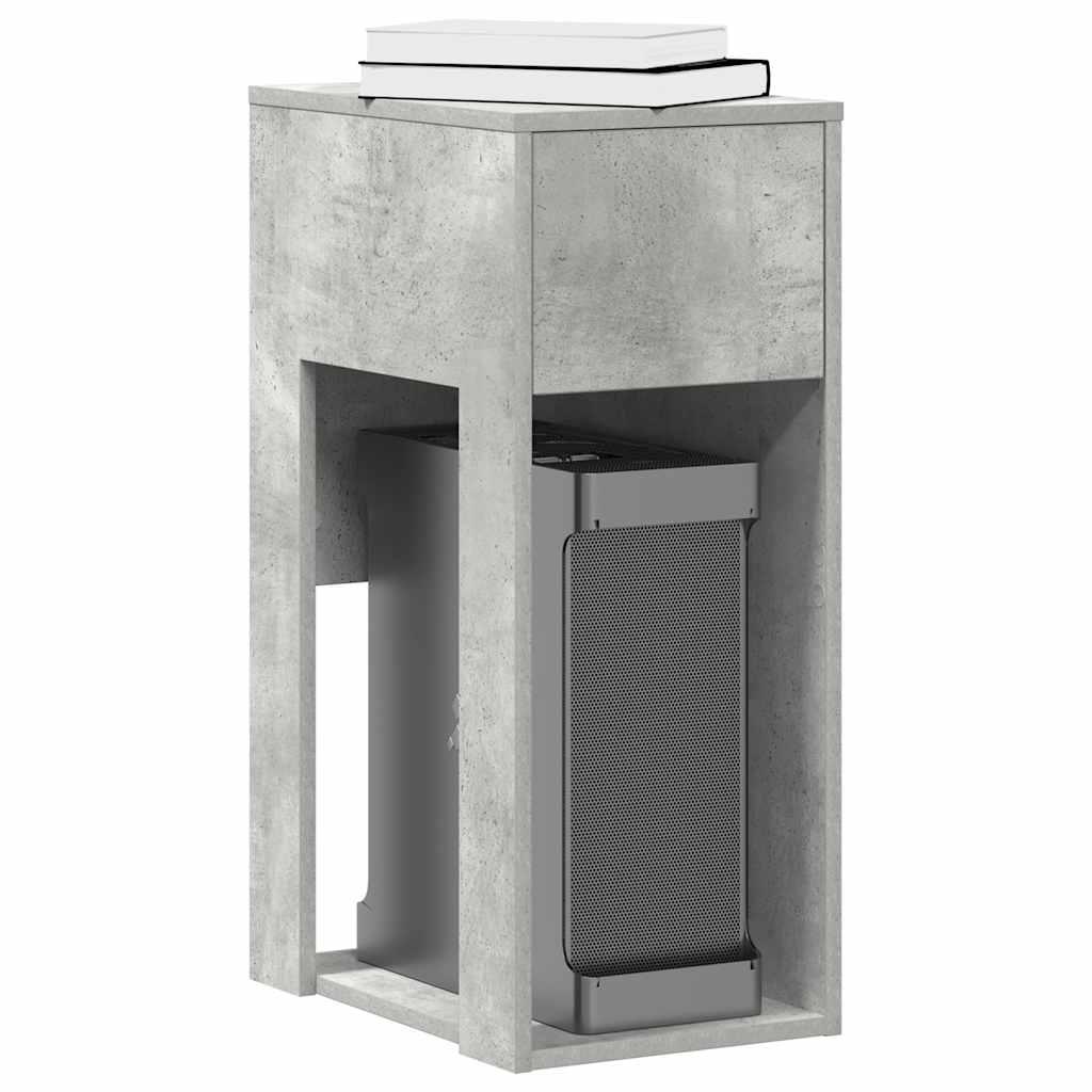 Computertårnstativ Med Skuffe 30x44x74 Betongrå