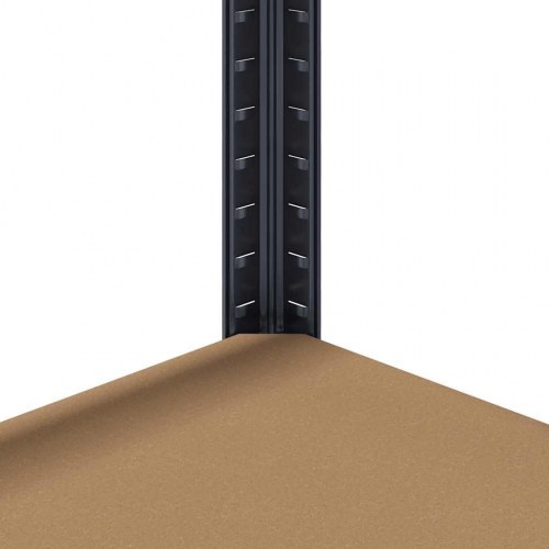 Opbevaringsreoler 3 stk. 5 hylder stål konstrueret træ antracit