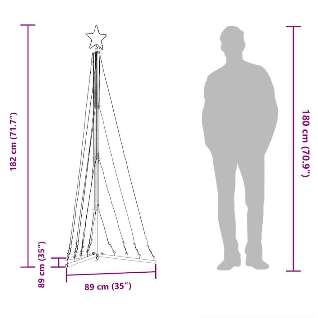 Juletræslys 339 LED'er 182 cm varmt hvidt lys