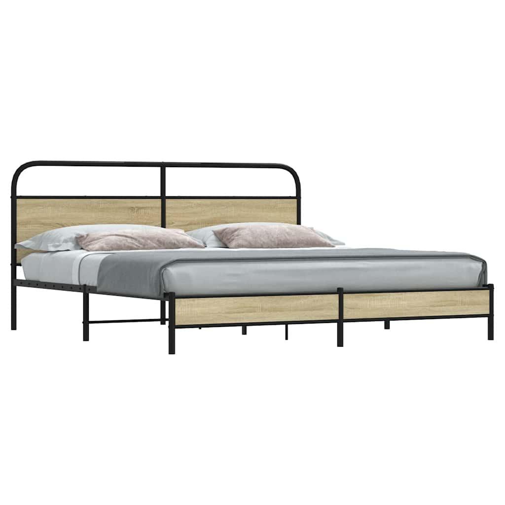 Sengeramme Uden Madras 193x203 Cm Metal Sonoma Eg
