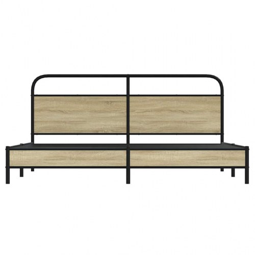 Sengeramme i metal med sengegavl 193 x 203 cm - sonoma-eg