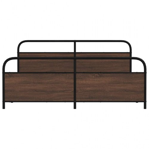 Sengeramme uden madras 193 x 203 cm - brun egetræ