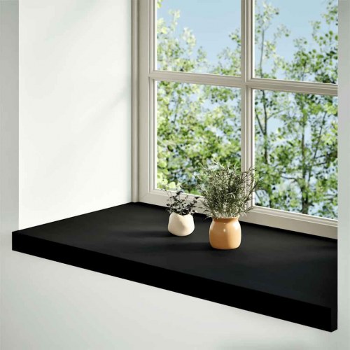 Vindueskarme i massivt egetræ - 2 stk, brunsort, 90 × 40 × 2 cm