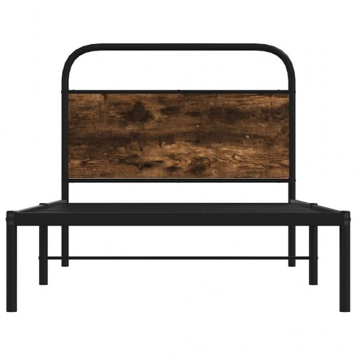 Sengeramme 107 x 203 cm med sengegavl - røget eg