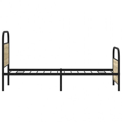 Sengeramme 75 x 190 cm i stål og konstrueret træ