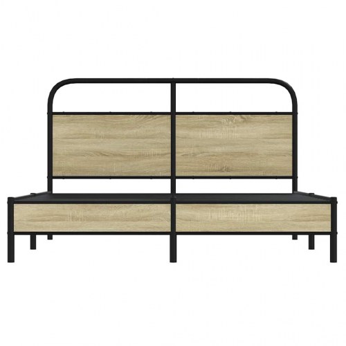 Sengeramme 150 x 200 cm med sengegavl - sonoma-eg