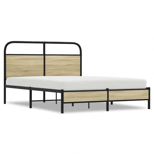 Sengeramme 140 x 190 cm med sengegavl - sonoma-eg
