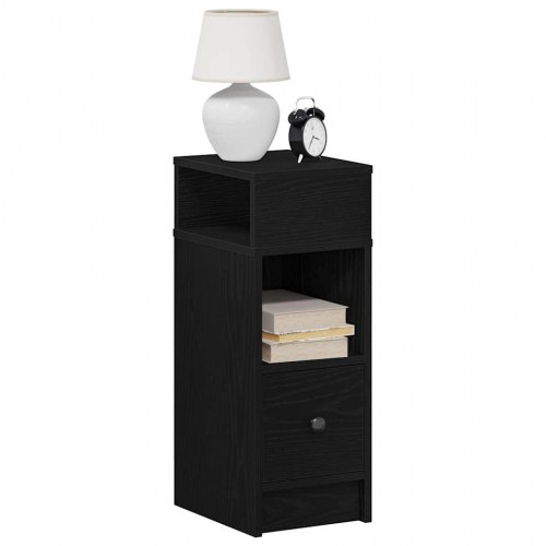 Sengebord med skuffe 25 x 31 x 66 cm - sort