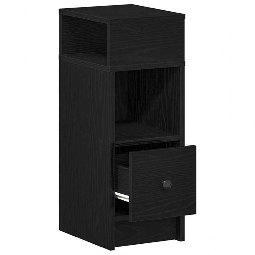 Sengebord med skuffe 25 x 31 x 66 cm - sort