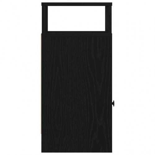 Sengebord med skuffe 25 x 31 x 66 cm - sort