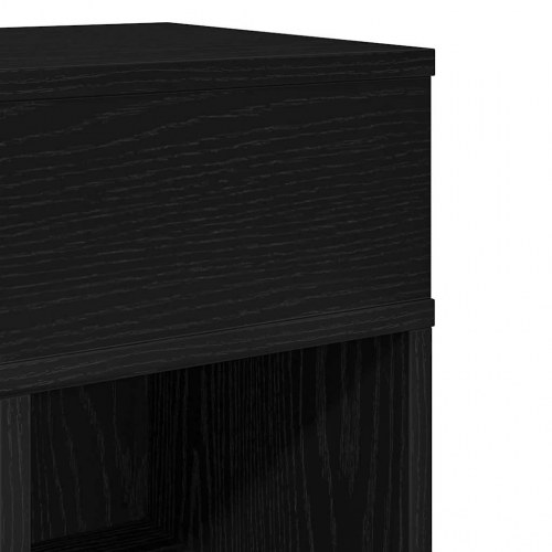 Sengebord med skuffe 25 x 31 x 66 cm - sort