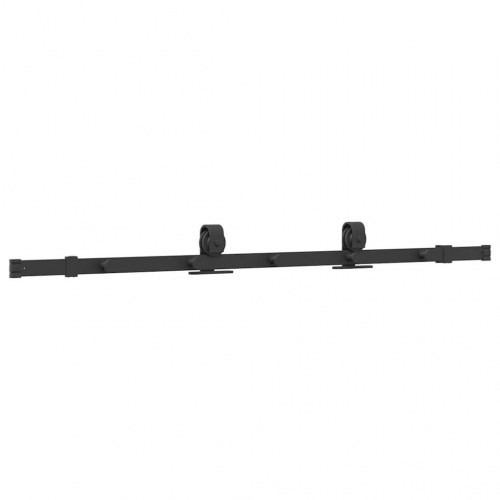 Skinnesæt til skydedør 152,5 cm - sort