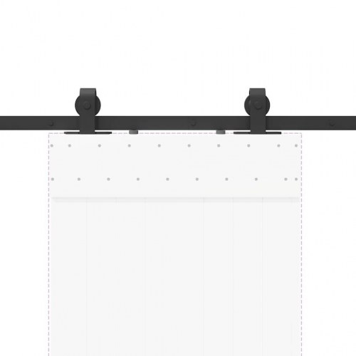 Skinnesæt til skydedør 152,5 cm - sort