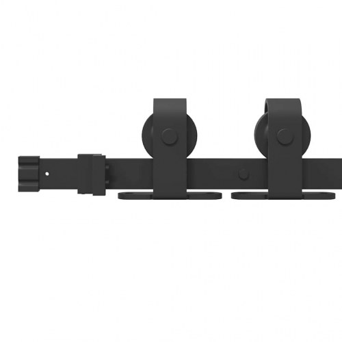 Skinnesæt til skydedør 152,5 cm - sort