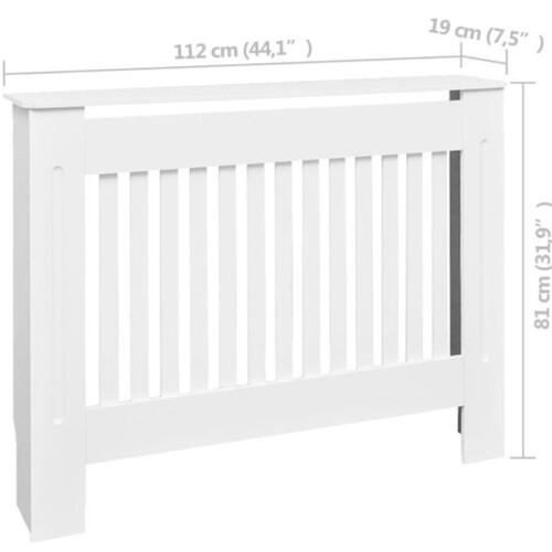 Radiatorskjuler i MDF 112 cm hvid (OUTLET A+)