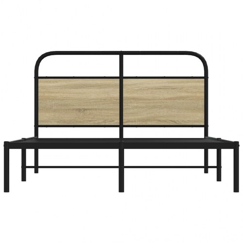 Sengeramme 140 x 190 cm uden madras med sengegavl - sonoma-eg