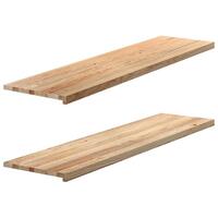 Vindueskarme 2 stk ubehandlet 160x40x2 cm massivt egetræ