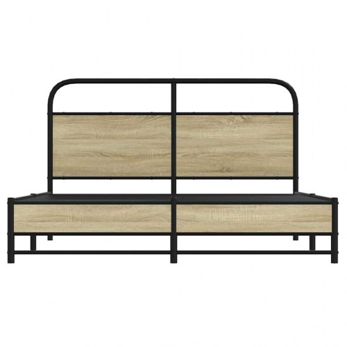 Sengeramme 150 x 200 cm med sengegavl - sonoma-eg