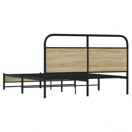 Sengeramme 150 x 200 cm med sengegavl - sonoma-eg