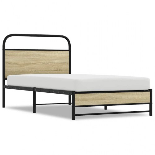 Sengeramme med sengegavl 107 x 203 cm - sonoma-eg