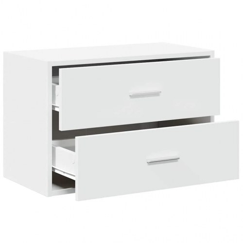 Opbevaringsskab med 2 skuffer 60 x 31 x 40 cm - hvid