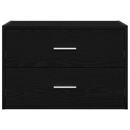Skuffeskab med 2 skuffer 60 x 31 x 40 cm - sort-eg