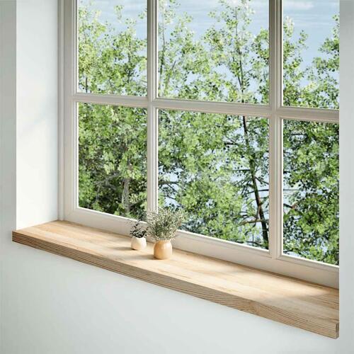Vindueskarme 2 stk ubehandlet 140x30x2 cm massivt egetræ