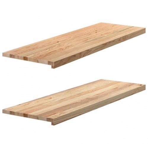 Vindueskarme i massivt egetræ - 2 stk ubehandlet 120 × 40 × 2 cm