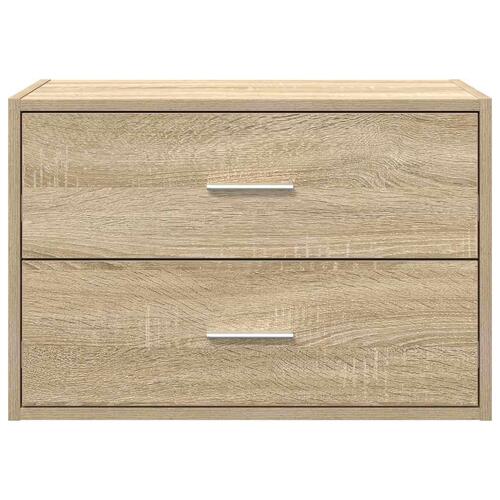 Skab med 2 skuffer 60x31x40 cm konstrueret træ sonoma-eg